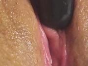 my pussy close up and my favorite mini vibrator 6/16