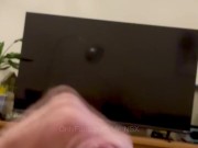 POV wank on the sofa of my big cock 13/16