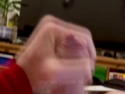 POV wank on the sofa of my big cock 14/16