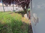 I come home all sweaty from my run, catch my husband jerking off and squirt on his cock 1/16