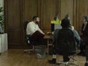 BBW Beauty Lets Coworkers Release Big Dick Tension On Her Phat Pussy 3/16