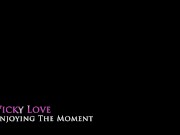 Hungarian Hotwife Vicky Love Sheer Pantyhose Ripping Dildo Solo 1/16