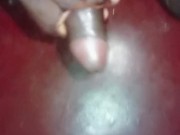 House boy masturbating his black hard dark cock when alone in the house 🍆💦🤤 1/16