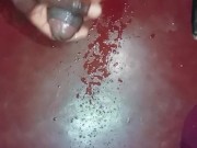 House boy masturbating his black hard dark cock when alone in the house 🍆💦🤤