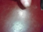 House boy masturbating his black hard dark cock when alone in the house 🍆💦🤤 3/16