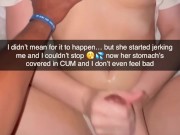 Wife Was Gone… Babysitter Jerks Husbands Fat Cock and Took Every Drop on Her Stomach 5/16