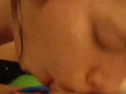 Blowjob close-up, Pussy Licking, Cum in mouth and pussy 6/16