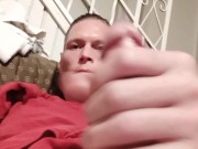 Hot cumshot bursting from throbbing cock 3/16