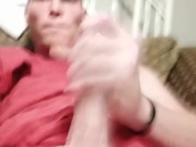 Hot cumshot bursting from throbbing cock 7/16