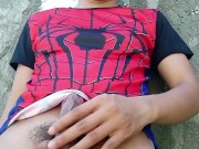 Pinoy Jakol | Spiderman Boy with his VEINY COCK and THICK CUM 11/16