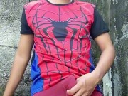 Pinoy Jakol | Spiderman Boy with his VEINY COCK and THICK CUM 2/16