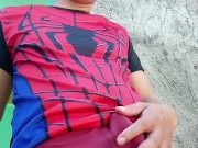 Pinoy Jakol | Spiderman Boy with his VEINY COCK and THICK CUM 8/16