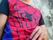 Pinoy Jakol | Spiderman Boy with his VEINY COCK and THICK CUM 9/16