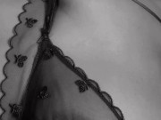 playing with my nipples in my new cherry bra 14/16