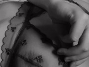 playing with my nipples in my new cherry bra 3/16