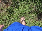 Aaron Skeetman Pissing In The Golden Sun After Tending The Garden 1/16