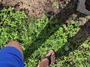 Aaron Skeetman Pissing In The Golden Sun After Tending The Garden 5/16