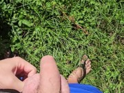 Aaron Skeetman Pissing In The Golden Sun After Tending The Garden 7/16