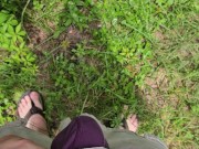 Aaron Skeetman Peeing In The Grass In Flip Flops 4/16