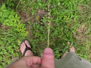 Aaron Skeetman Peeing In The Grass In Flip Flops 6/16