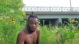 CAUGHT NAKED IN PUBLIC!! Kennie Jai jerks for all to see!!
