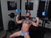 Pressing Weights and Pushing Cumshots 🔥 8/16