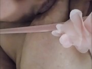 Misha Creme l Black BBW bimbo tongue flicking nipple and sucking See more on Onlyfans mishacreme 💖 15/16