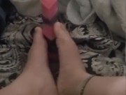 Misha Creme l Black BBW bimbo rubbing feet on horse dildo See more on Onlyfans mishacreme 💖 10/16