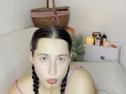 Shy 19yo Anna Teases in Sheer Lingerie 16/16