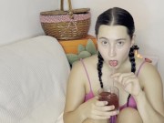 Shy 19yo Anna Teases in Sheer Lingerie 3/16