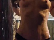 Petite Redhead Gets Wet 1/16