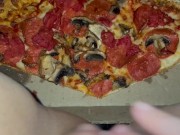 PIZZA-KINKY FETISH FEMALE MASTURBATION-CUM ON FOOD-BEST TEEN AMATEUR-ARABIAN SNOWWHITE-LOS ANGELES G 10/16