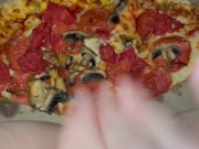 PIZZA-KINKY FETISH FEMALE MASTURBATION-CUM ON FOOD-BEST TEEN AMATEUR-ARABIAN SNOWWHITE-LOS ANGELES G 6/16