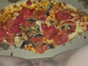 PIZZA-KINKY FETISH FEMALE MASTURBATION-CUM ON FOOD-BEST TEEN AMATEUR-ARABIAN SNOWWHITE-LOS ANGELES G 8/16