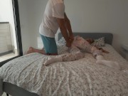 I hit my knee and he fucked me under the pretext of a massage 5/16