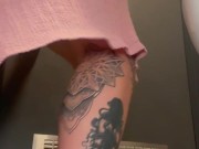 Public pussy play in KFC… I almost got caught when I squirted under the table 13/16