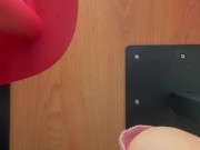 Public pussy play in KFC… I almost got caught when I squirted under the table 4/16