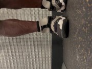 Gym time with Nakedteumpeter. I am getting aexybfor my shows 9/16