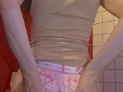 💕This girl loves to tease you in the public bathroom!😍 16/16