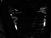 Dirty Girl in Shiny Spandex and Latex Skirt gives Handjob till Cum 1/16