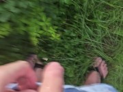 Peeing outside all wet from jumping on the trampoline with the hose 🤭 My phone is waterproof 13/16