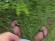 Peeing outside all wet from jumping on the trampoline with the hose 🤭 My phone is waterproof 16/16