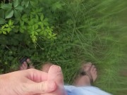 Peeing outside all wet from jumping on the trampoline with the hose 🤭 My phone is waterproof 4/16