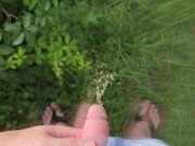 Peeing outside all wet from jumping on the trampoline with the hose 🤭 My phone is waterproof 5/16