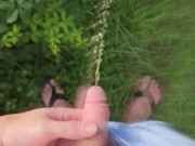 Peeing outside all wet from jumping on the trampoline with the hose 🤭 My phone is waterproof 6/16