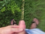 Peeing outside all wet from jumping on the trampoline with the hose 🤭 My phone is waterproof 7/16