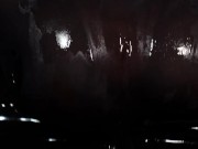 Dirty Girl in Shiny Spandex and Latex Skirt gives Handjob till Cum 5/16