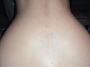 Milf rides my cock and takes a creampie in the car 7/16