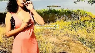 NUDE BEACH SOLO FEMALE WALKING TWO TREE ISLAND NEW YORK ORCHARD REAL