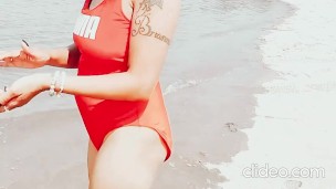 SOLO FEMALE TAKES US ON A JOURNEY TO THE NUDE BEACH GOES FROM TRAIL TO PARK TO BEACH